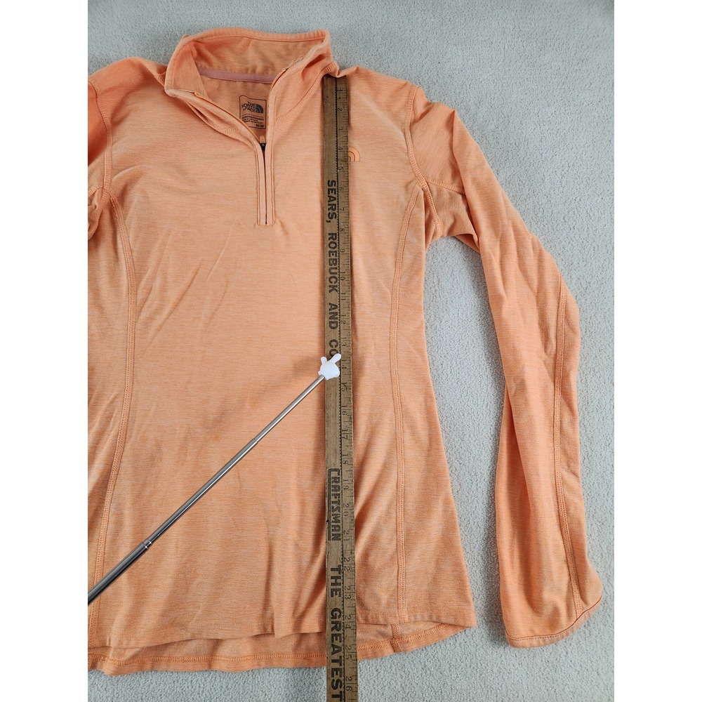 Women's North Face Long Sleeve Peach 1/4 Zip Pullover Size Medium - Picture 4 of 9